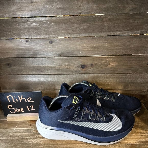 Mens Nike‎ Zoom Fly Obsidian Navy Blue Athletic Running Sneakers Shoes Size 12 D - Picture 1 of 6